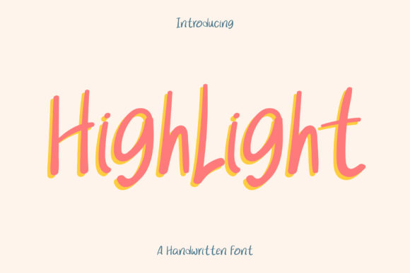 Highlight Font: A Handwritten Typeface for Editorial Creativity