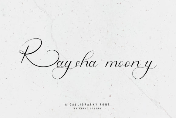 Raysha Moonly: A Script Font That Elevates Brand Identity