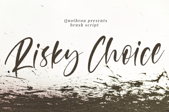 Risky Choice: A Handwritten Typeface That Elevates Your Brand